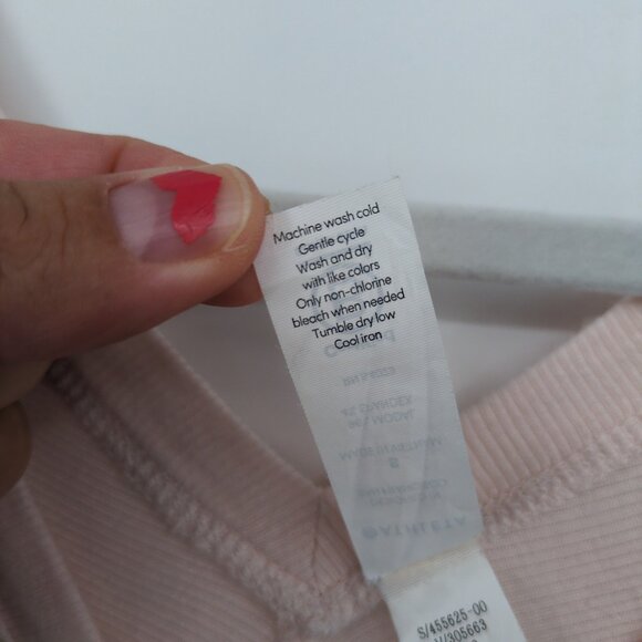 Athleta Natarit Twist Back Top Pink Sleeveless V-Neck Yoga Lounge Tee Small - Picture 10 of 11